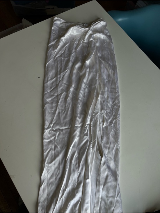 Natalie Rolt Dresses & Skirts - White Satin Maxi Slip Skirt
